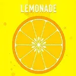 Citromszelet grafikája sárga háttér előtt, felül a LEMONADE felirattal