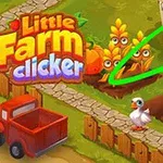 Rajzfilmszerű farm jelenet, kis piros teherautóval, libával, zöld nyíllal és búzával a háttérben