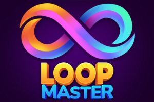Színes, végtelen jel alakú szimbólum sötét háttérrel, alatta a LOOP MASTER felirat