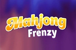 Színes, elmosódott háttér előtt sárga és fehér betűkkel a Mahjong Frenzy felirat látható
