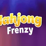 Színes, elmosódott háttér előtt sárga és fehér betűkkel a Mahjong Frenzy felirat látható