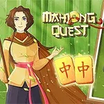 Fiatal nő áll egy japán stílusú ruhában, mellette mahjong csempe és kínai írásjelek zöld háttérrel