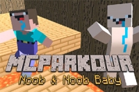 Segíts két barátnak elérni a célvonalat a 3D kétjátékos mc parkourban
