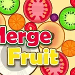 Színes gyümölcsszeletek háttérrel, középen a Merge Fruit felirat