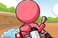 Itt egy kart verseny arcade játék 3D-s kart versenyzőkkel és platform
