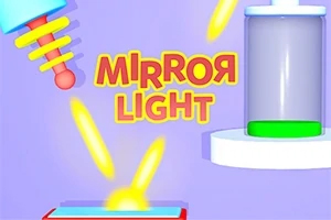 Mirror Light Egy lila háttér előtt színes, stilizált, tükröződő fény grafika látható, középen Mirror Light felirattal