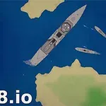 Egy kék tenger felett lebegő térképen három hadihajó és szigetek láthatók, bal alsó sarokban a mk48