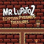 Rajzfilmszerű karakter kalapban egy téglafalú labirintusban, mellette egy kart húzva az Mr