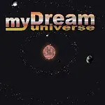 Sötét háttéren bolygók keringenek egy központi izzó objektum körül, fent pedig myDream universe felirat látható