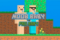 Noob Baba vs Pro Baba egy lenyűgöző kalandjáték két játékosnak