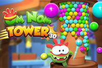 Pukkassz, forgass, és hódítsd meg a tornyot az Om Nom Tower 3D-ben – a
