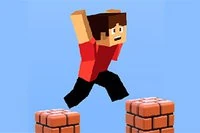 Juss át a veszélyes Minecraft tájakon ebben a 3D parkour játékban!