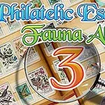 Bélyegalbum faunás bélyegekkel és egy nagyítóval