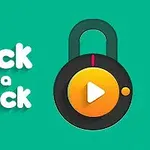 Zöld háttér előtt látható egy fekete lakat, benne egy sárga play gombbal, mellette pedig a Pick a Lock felirat