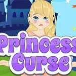 Egy szőke hercegnő szomorúan néz egy kastély előtt, alul a Princess Curse felirattal