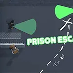 Őrök zseblámpával figyelnek egy szökő rabot, középen PRISON ESCAPE felirattal