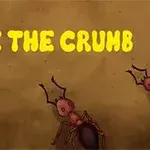 Hangya rajzok barna háttéren, SAVE THE CRUMB szöveggel