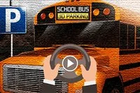 School Bus 3D Parking egy régi stílusú buszos parkoló játék tíz szinttel