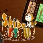 Egy táblagépen megjelenített kutyás puzzle játék látható, mellette egy Shiba Inu illusztrációval és a címmel