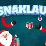 Mikulás ajándékokat tart a kezében, körülötte karácsonyfák és ajándékcsomagok színes hátterével