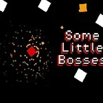 Pikszeles háttéren vörös és fehér kockák között a Some Little Bosses felirat olvasható