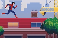 Ugrálj a háztetőkön és kerüld ki az akadályokat Spider-Boyként