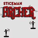 Piros-betűs STICKMAN ARCHER felirat alatt két pálcikaember íjjal