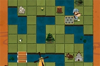 A feladatod ebben az aranyos puzzle játékban, hogy biztonságban elvezesd a
