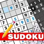 Sudoku rejtvények különböző színű háttérrel és egy ceruza