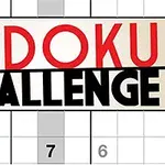 A képen egy pirossal írt Sudoku, valamint egy fekete Challenge felirat látható egy részben kitöltött sudoku táblával