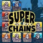 Színes, számozott blokkok egy rácsban a „Super Chains” felirattal a középpontban