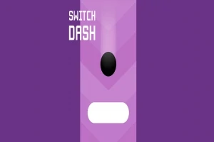 Lila háttér előtt fekete gömb és fehér sáv látható, a bal felső sarokban SWITCH DASH szöveg