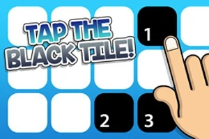 Ujj egy fekete csempére mutat, mellette TAP THE BLACK TILE!