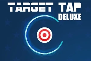 A képen egy kék háttér előtt célkereszt és a Target Tap Deluxe felirat látható