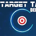 A képen egy kék háttér előtt célkereszt és a Target Tap Deluxe felirat látható