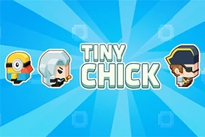 Kék háttér előtt három rajzfilmszerű figura, középen a Tiny Chick felirattal