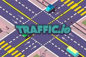 Forgalmas útkereszteződés felülnézetből, közepén TRAFFIC