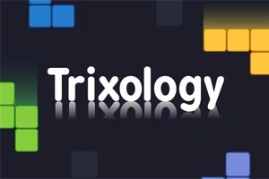 A képen színes téglalap alakzatok láthatók fekete háttéren, és a Trixology felirat a középpontban helyezkedik el fehér betűkkel