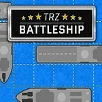 Szürke hadihajók kék rácsos háttér előtt, középen TRZ Battleship felirattal