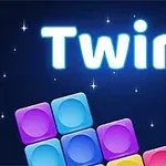 Színes, egymásra helyezett négyzetek csillagos éjszakai háttér előtt, a Twirl felirattal