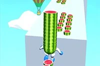 Készülj fel a szokatlan versenyek sorozatára a Watermelon Run 3D-ben