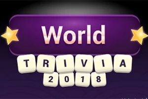 Lila hátterű képen középen a World Trivia 2018 felirat látható két csillaggal díszítve