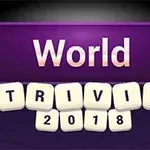 Lila hátterű képen középen a World Trivia 2018 felirat látható két csillaggal díszítve