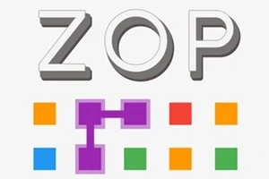 A kép felső részén a ZOP felirat látható, alatta színes négyzetek, amelyeket lila vonalak kötnek össze