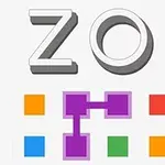 A kép felső részén a ZOP felirat látható, alatta színes négyzetek, amelyeket lila vonalak kötnek össze