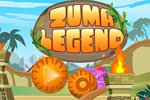 Színes dzsungel háttérben két égő fáklya, a középen egy nagy, rajzfilmszerű felirat található